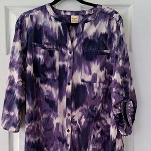 Women's Faded Glory Purple Blouse 1X/16W